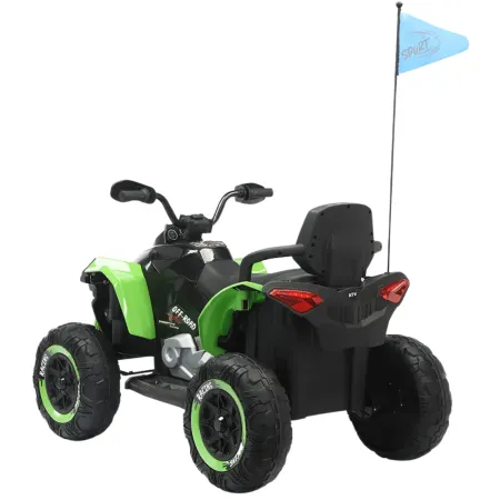 Quad Elettrico per Bambini 24V Verde ATV Safari Telecomando MP3