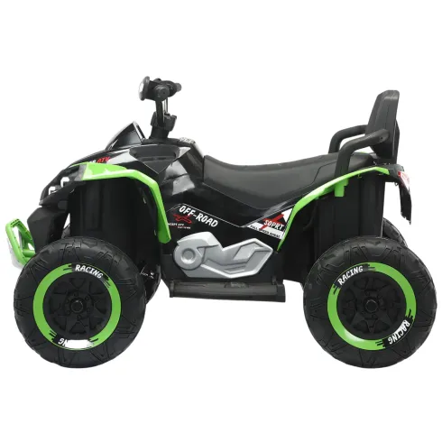 Quad Elettrico per Bambini 24V Verde ATV Safari Telecomando MP3
