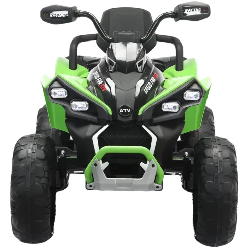 Quad Elettrico per Bambini 24V Verde ATV Safari Telecomando MP3