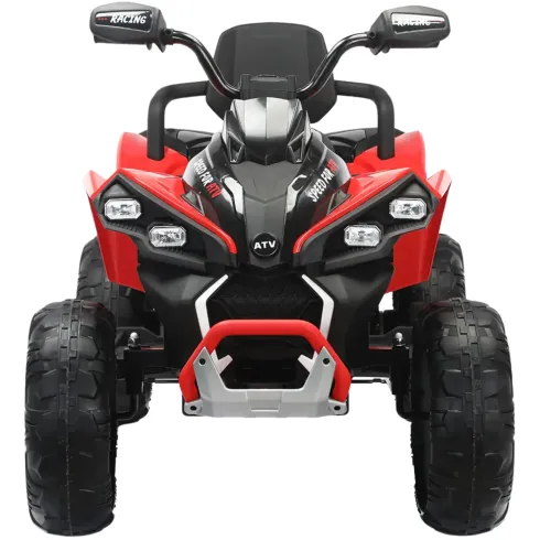 Quad Elettrico per Bambini 24V Rosso ATV Safari Telecomando MP3