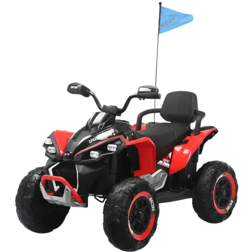 Quad Elettrico per Bambini 24V Rosso ATV Safari Telecomando MP3