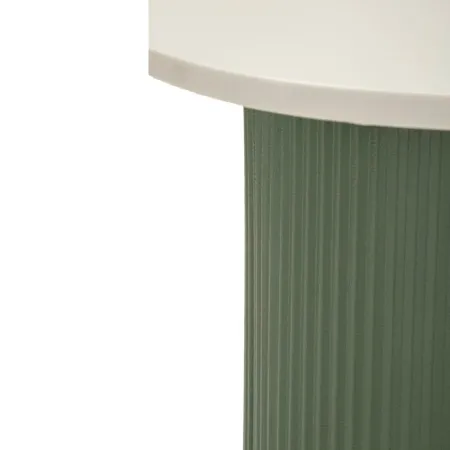 Tavolino da Caffè 45 cm Metallo Piano MDF Marmo Sintetico Verde Bianco