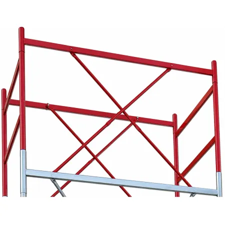 Trabattello Ponteggio Professionale h380 cm Piano con Botola Parapetto