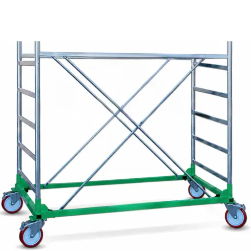 Trabattello Ponteggio Professionale h380 cm Piano con Botola Parapetto