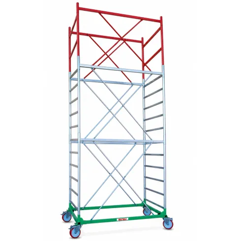 Trabattello Ponteggio Professionale h530 cm Piano con Botola Parapetto