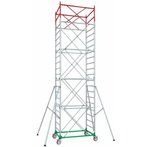 Trabattello Ponteggio Professionale h830 cm con Piano Parapetto Aste
