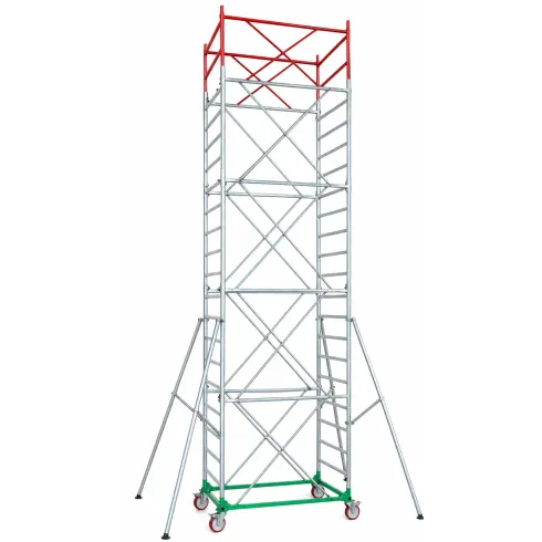 Trabattello Ponteggio Professionale h830 cm con Piano Parapetto Aste