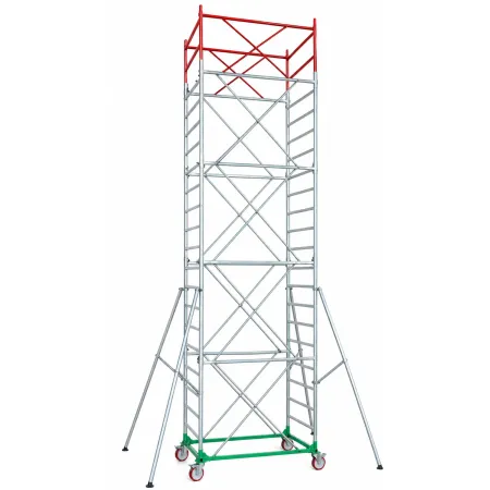 Trabattello Ponteggio Professionale h830 cm con Piano Parapetto Aste