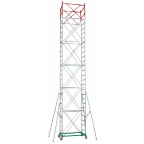 Trabattello Ponteggio Professionale h980 cm con Piano Parapetto Aste