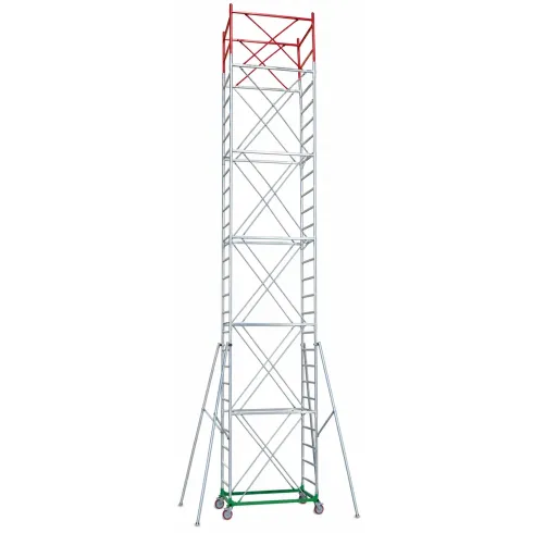 Trabattello Ponteggio Professionale h980 cm con Piano Parapetto Aste