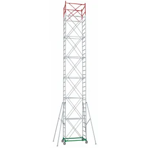 Trabattello Ponteggio Professionale h1130 cm con Piano Parapetto Aste