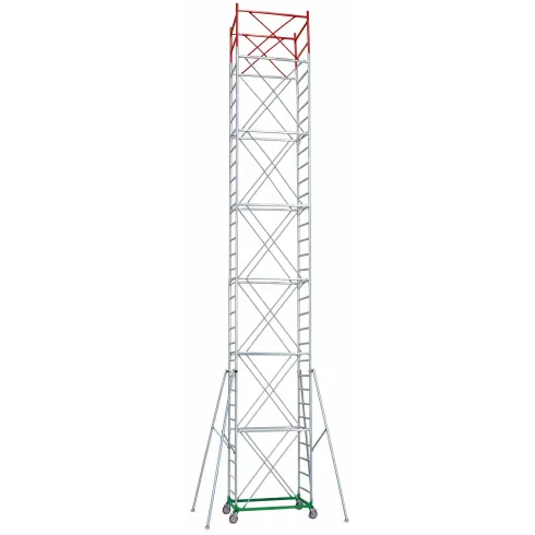 Trabattello Ponteggio Professionale h1130 cm con Piano Parapetto Aste