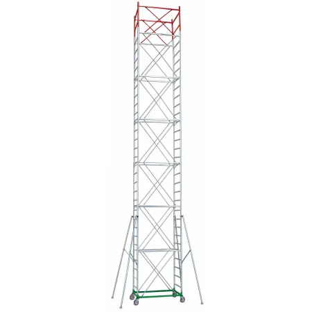 Trabattello Ponteggio Professionale h1130 cm con Piano Parapetto Aste