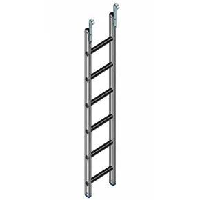 Scala Fissa per Trabattelli Alluminio 216 cm 7 Gradini 150 kg Gancio