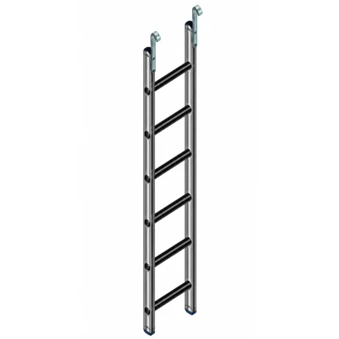 Scala Fissa per Trabattelli Alluminio 216 cm 7 Gradini 150 kg Gancio