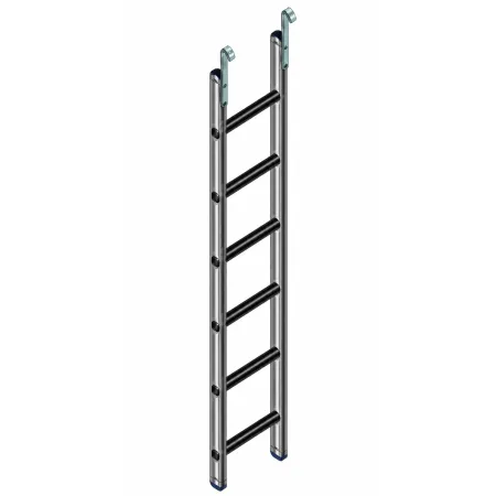 Scala Fissa per Trabattelli Alluminio 216 cm 7 Gradini 150 kg Gancio
