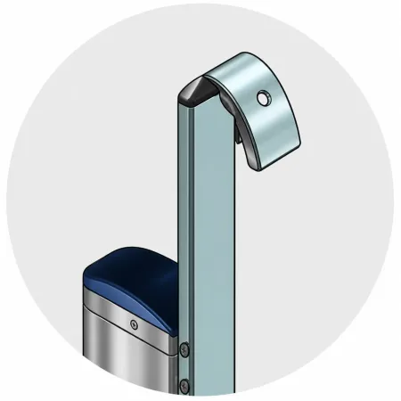 Scala Fissa per Trabattelli Alluminio 216 cm 7 Gradini 150 kg Gancio