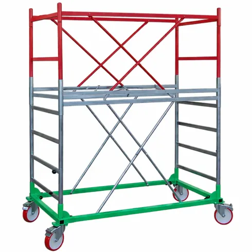 Trabattello Ponteggio Lavoro 350 cm Professionale con Piano Parapetto