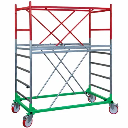 Trabattello Ponteggio Lavoro 350 cm Professionale con Piano Parapetto