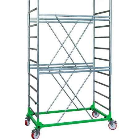 Trabattello Ponteggio Lavoro 470 cm Professionale con Piano Parapetto