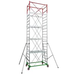 Trabattello Ponteggio Lavoro 710 cm Professionale con Piano Parapetto
