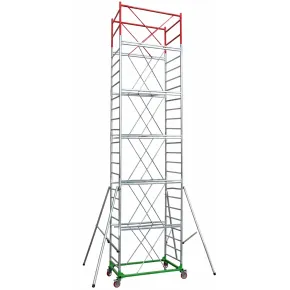 Trabattello Ponteggio Lavoro 830 cm Professionale con Piano Parapetto