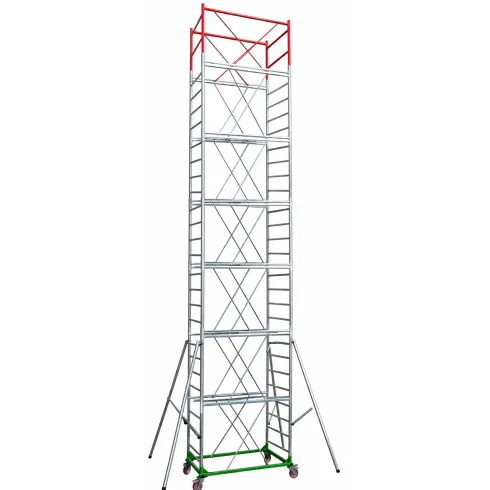 Trabattello Ponteggio Lavoro 950 cm Professionale con Piano Parapetto
