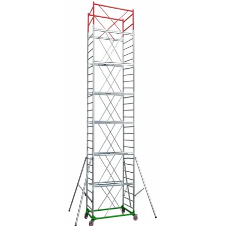 Trabattello Ponteggio Lavoro 950 cm Professionale con Piano Parapetto