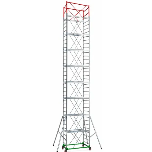 Trabattello Ponteggio Lavoro 1190 cm Professionale con Piano Parapetto