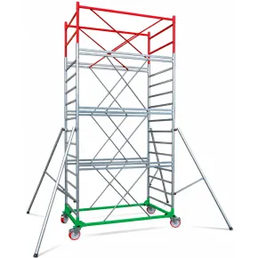 Trabattello Ponteggio Professionale con Botola Parapetto Aste h590 cm