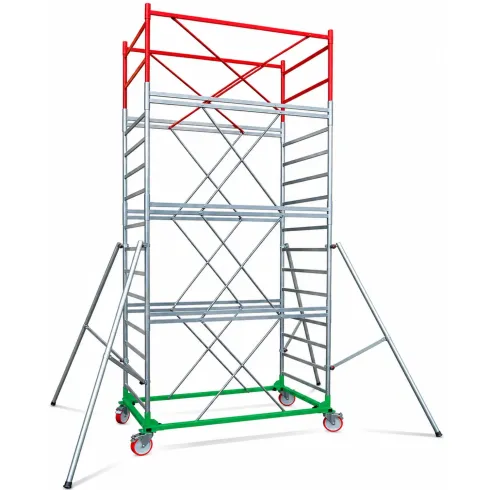 Trabattello Ponteggio Professionale con Botola Parapetto Aste h590 cm