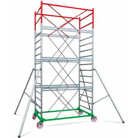 Trabattello Ponteggio Professionale con Botola Parapetto Aste h590 cm