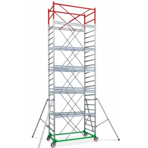 Trabattello Ponteggio Professionale con Botola Parapetto Aste h830 cm