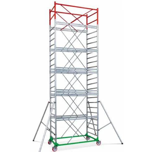 Trabattello Ponteggio Professionale con Botola Parapetto Aste h830 cm