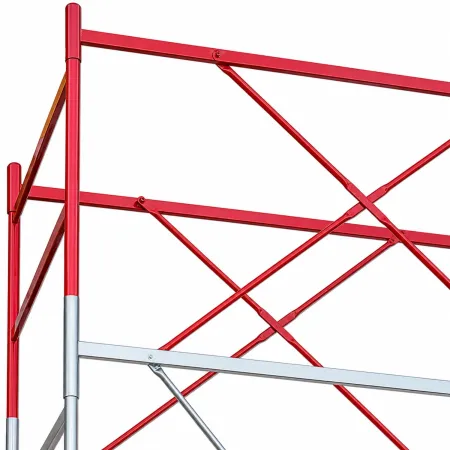 Trabattello Ponteggio Professionale con Botola Parapetto Aste h950 cm