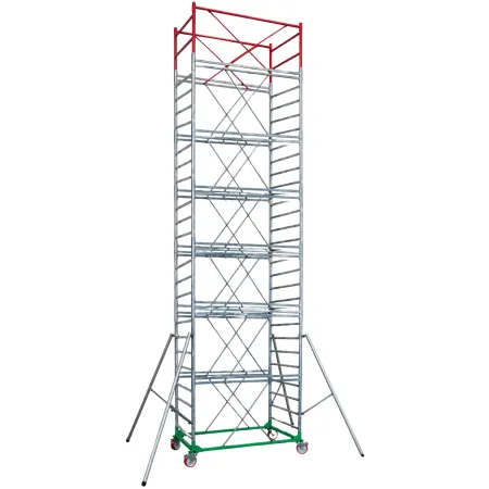 Trabattello Ponteggio Professionale con Botola Parapetto Aste h950 cm