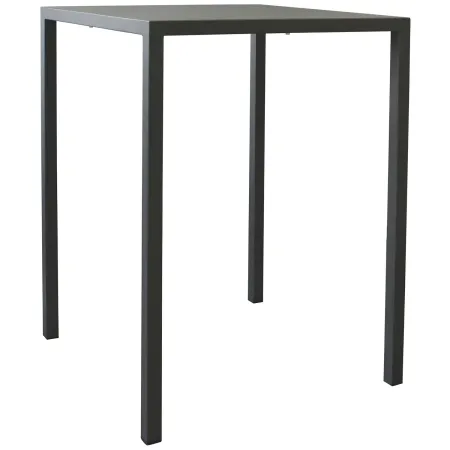 Tavolo Alto 80x80 cm Autolivellante in Metallo Antracite da Esterno