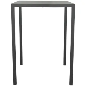Tavolo Alto 80x80 cm Autolivellante in Metallo Antracite da Esterno 2
