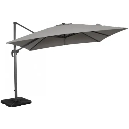 Ombrellone Rettangolare 3x4 m Palo Laterale Grigio Antracite Girevole