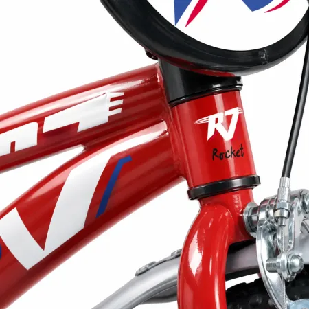 Bicicletta per Bambini 12" Rosso Rocket Rotelle Borraccia Trombetta