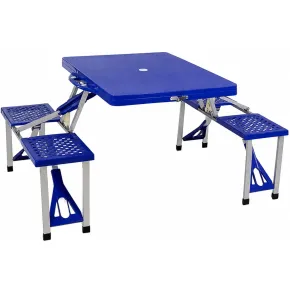 Set Pieghevole Picnic in Alluminio Abs Tavolo con Panche Campeggio