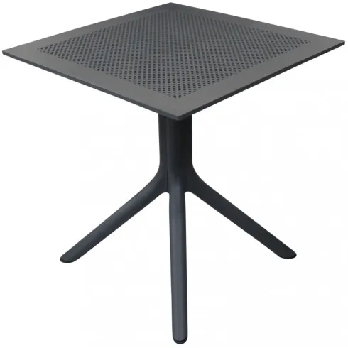 Tavolo da Giardino Quadrato 80x80x75 cm Antracite in Polipropilene