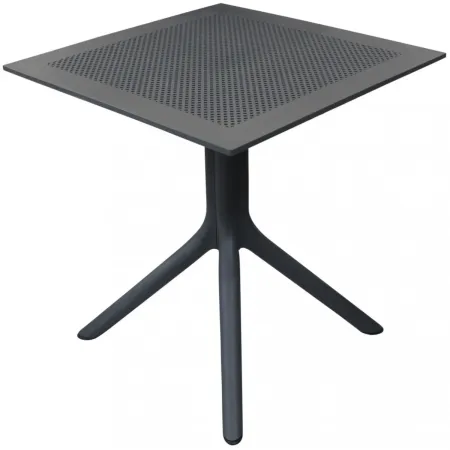 Tavolo da Giardino Quadrato 80x80x75 cm Antracite in Polipropilene