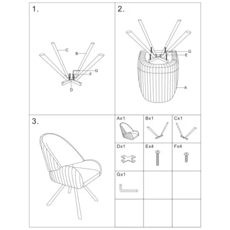 Set 2 Sedie da Pranzo Seduta Imbottita in Tessuto Crema con Braccioli
