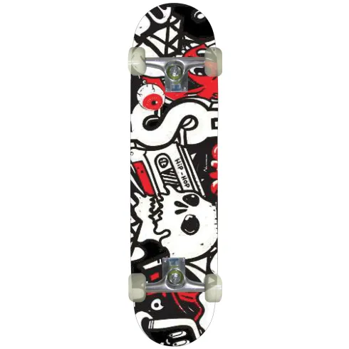 Skateboard 79x20 Acero 7 Strati con Cuscinetti ABEC7 Street Hip Hop