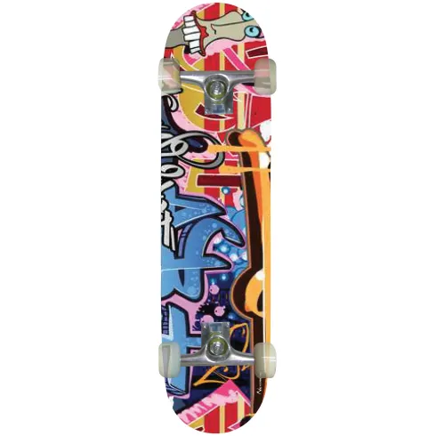 Skateboard 79x20 Acero 7 Strati con Cuscinetti ABEC7 Street Graffiti