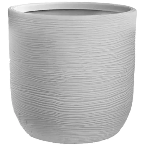Vaso in Resina Bianco 35x34 Resistente Raggi UV Materiale Riciclabile