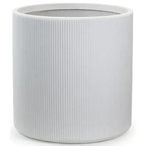 Vaso in Resina Bianco 36x35 Resistente Raggi UV Materiale Riciclabile
