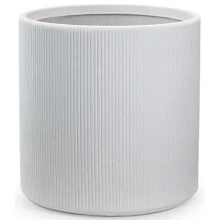 Vaso in Resina Bianco 36x35 Resistente Raggi UV Materiale Riciclabile