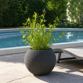 Vaso in Resina Grigio 40x33 Rotazionale da Interno Esterno Atossico 2